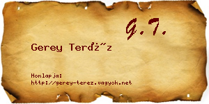Gerey Teréz névjegykártya
